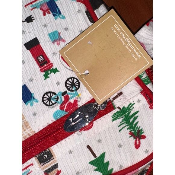 NEW WITH TAGS BEAUTIFUL Milly Green British Design London Zip Up Toiletry Travel - Picture 8 of 8